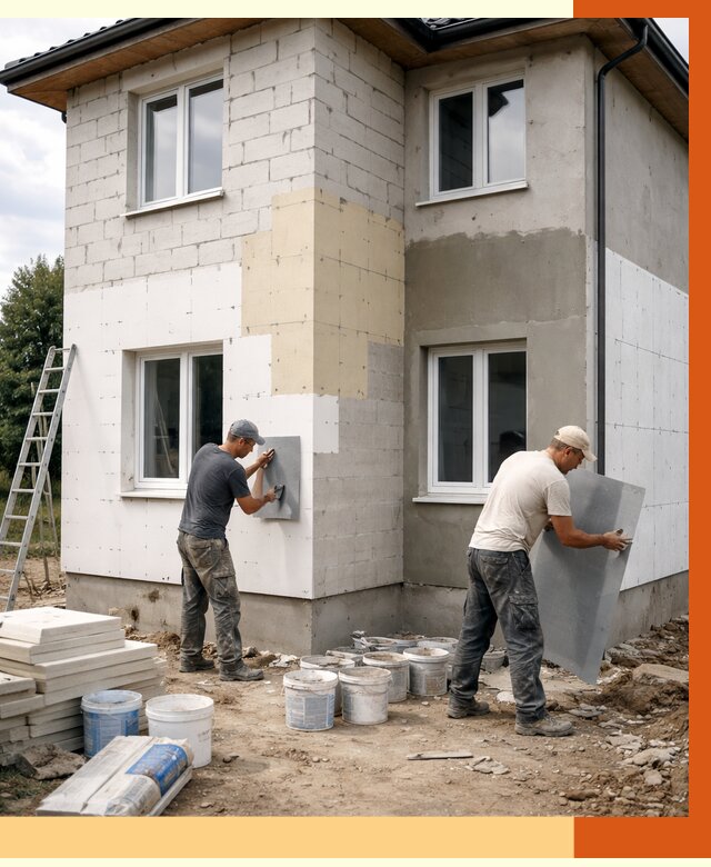Утепление дома из газобетона в Керчи от 4289 руб./м² — заказать у ТепломастерКрч